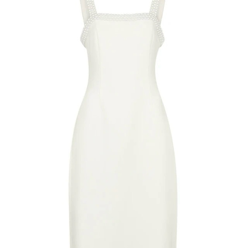 Pearl Trim Midi Dress from ODD MUSE